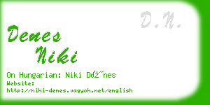 denes niki business card